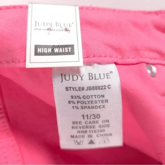 NWT JUDY BLUE GARMENT DYED HIGH WAIST Jeans JB88822C Wide Leg Raw Hem Size 11/30