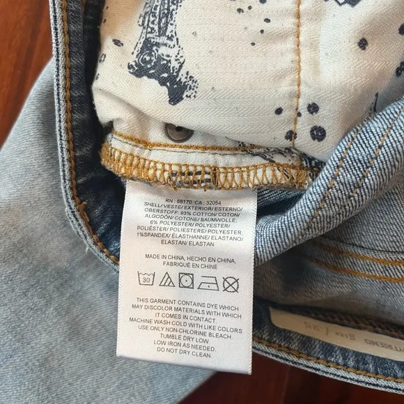 Pilcro And The Letterpress Slim Boyfriend Jeans Light Floral Embroidery Denim 25