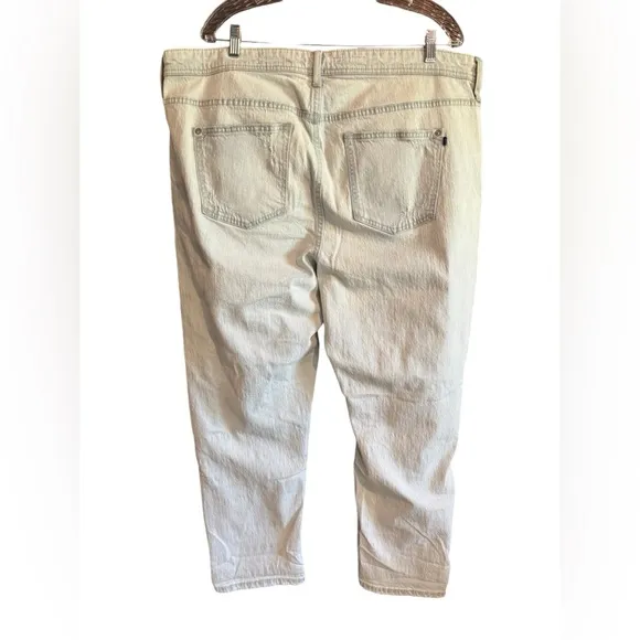 Pilcro by Anthropology Mid-Rise Slim Light Wash Boyfriend Jeans, Size 20W
