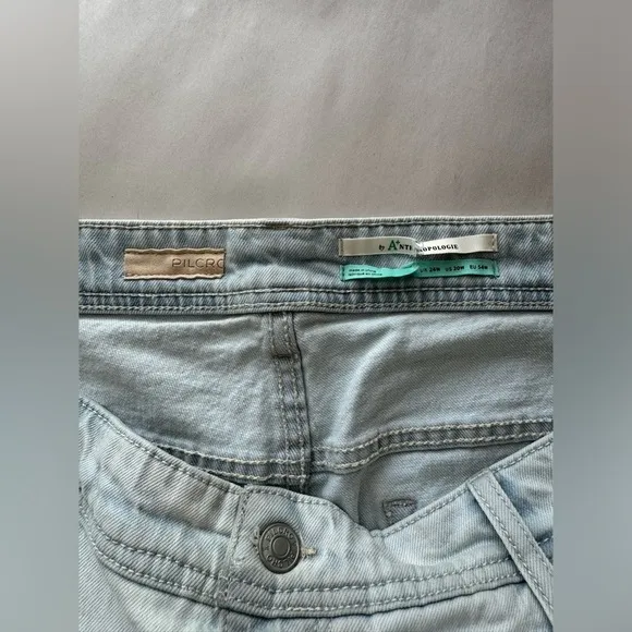Pilcro by Anthropology Mid-Rise Slim Light Wash Boyfriend Jeans, Size 20W