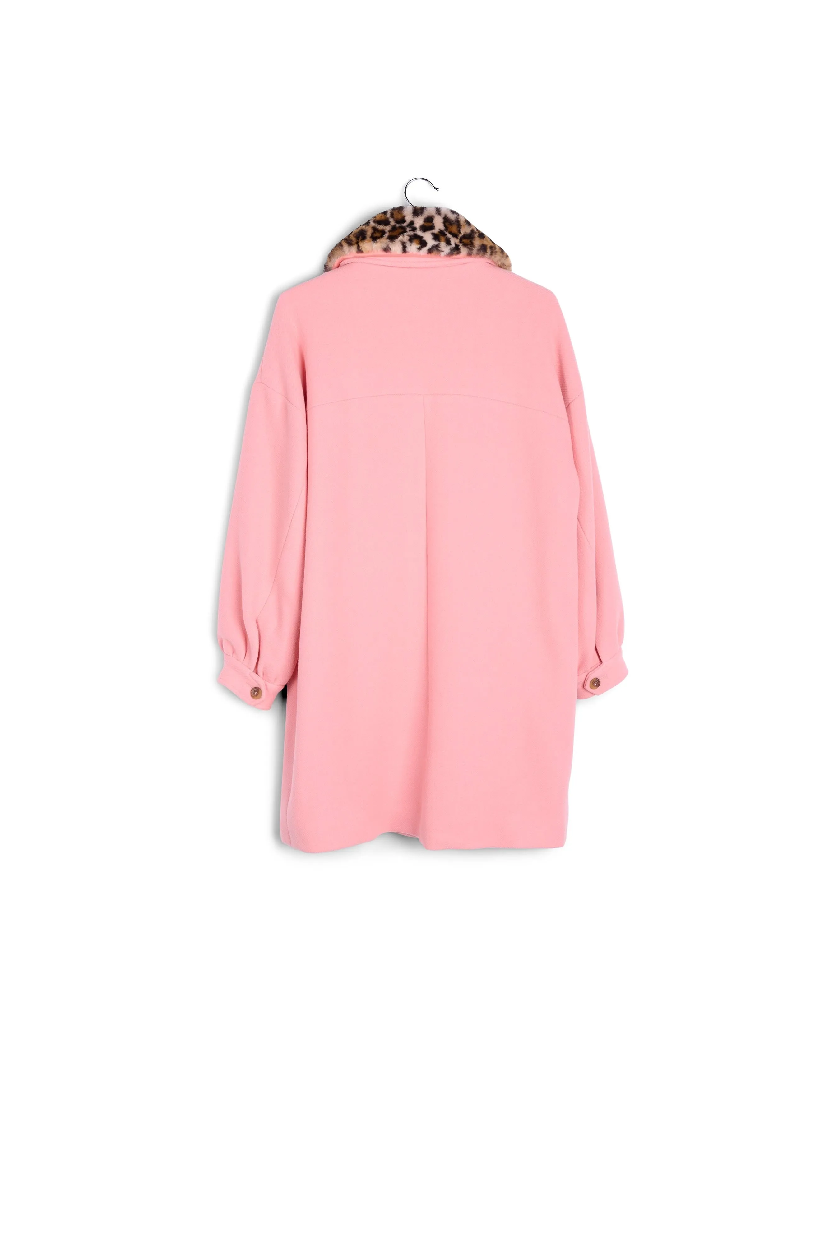 Pink italian wool blend coat