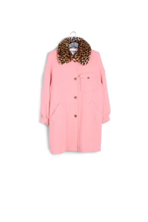Pink italian wool blend coat