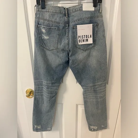Pistola Denim NWT Remy Light Wash Distressed Boyfriend Jeans