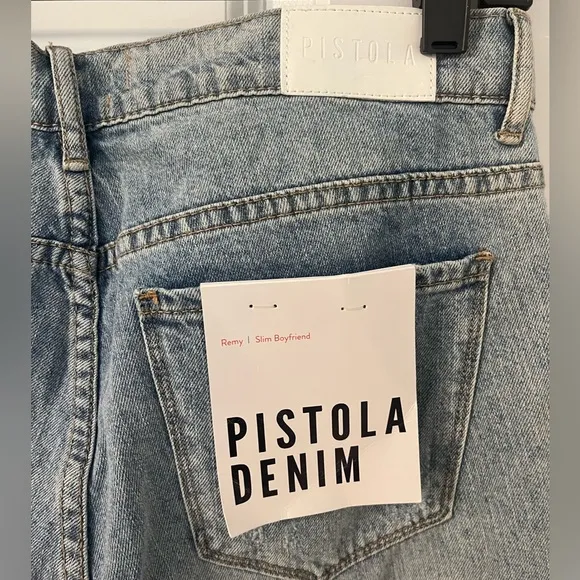 Pistola Denim NWT Remy Light Wash Distressed Boyfriend Jeans