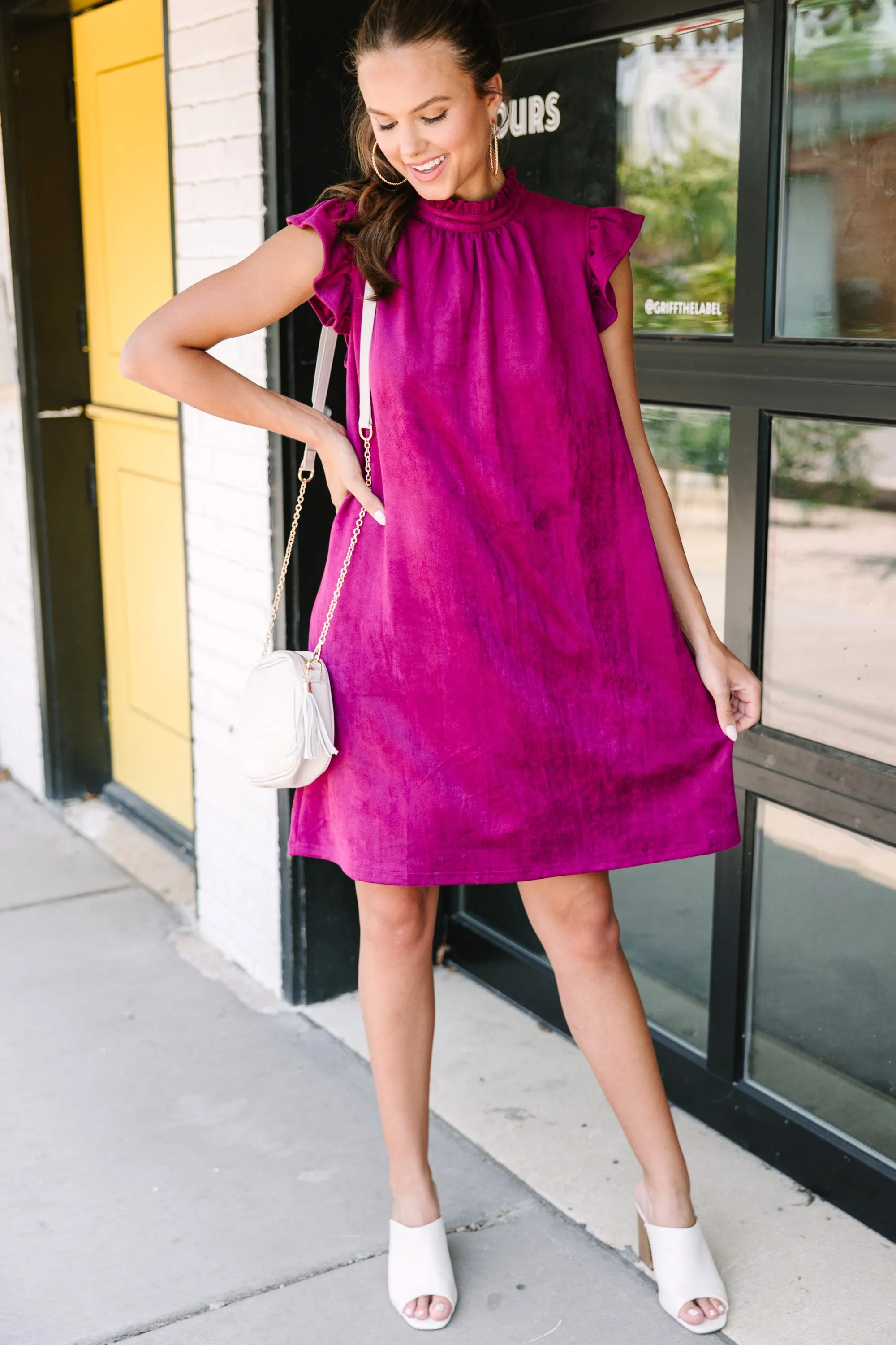 Please The Crowd Plum Purple Shift Dress