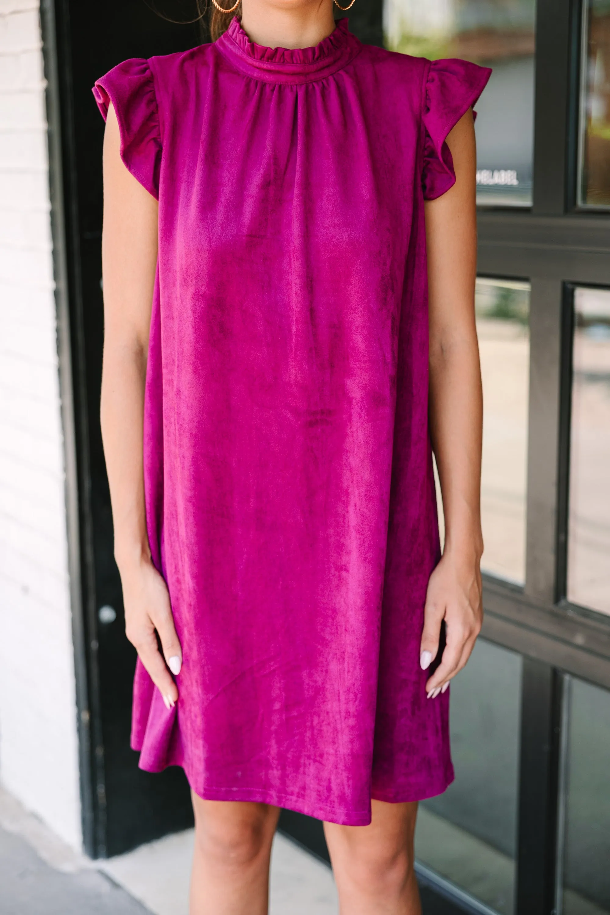 Please The Crowd Plum Purple Shift Dress