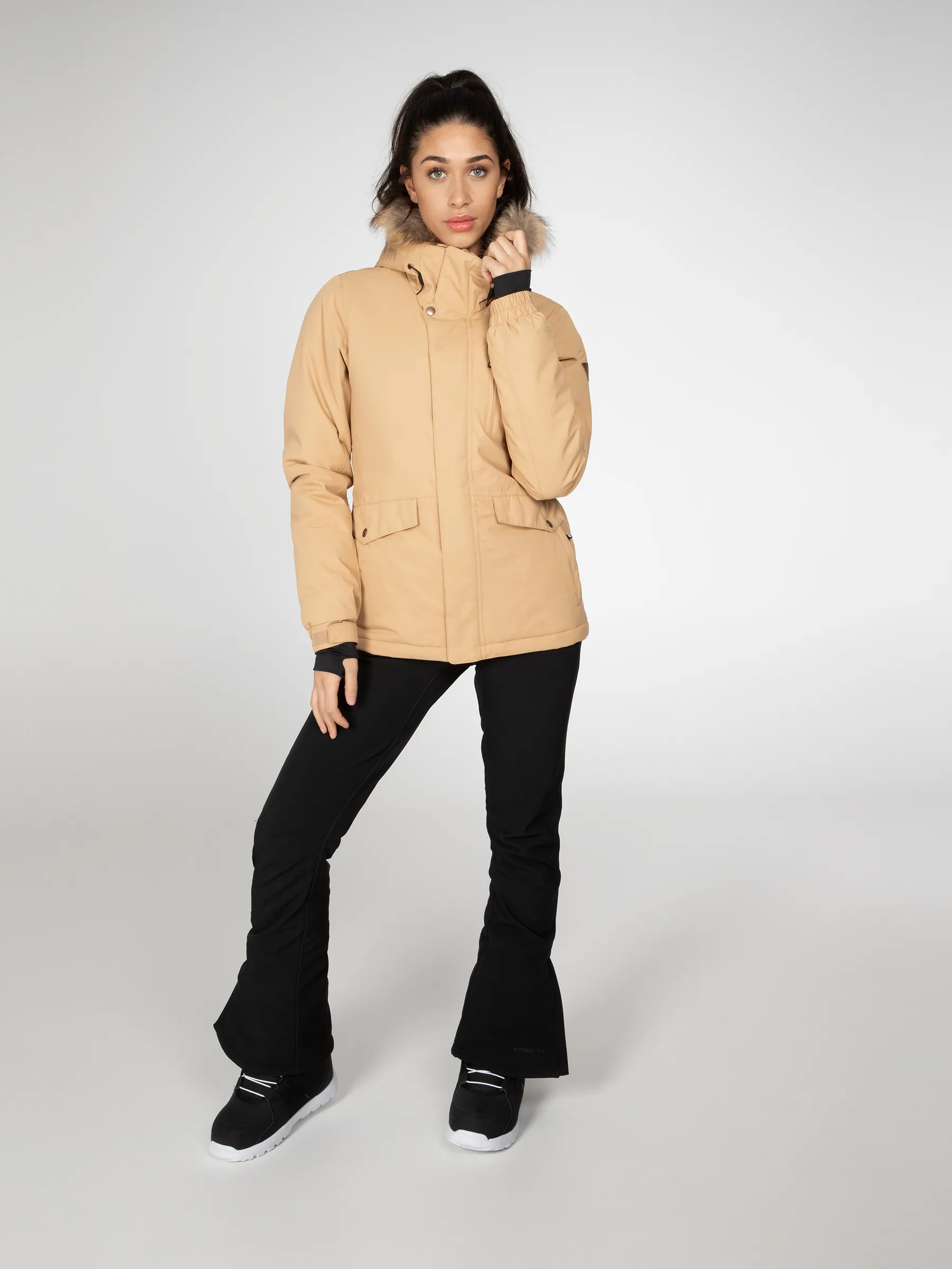 Protest Amanda Womens Snow Jacket - Tortilla