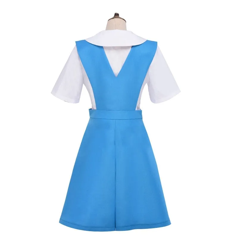 Rei Ayanami Blue Uniform Cosplay Costumes