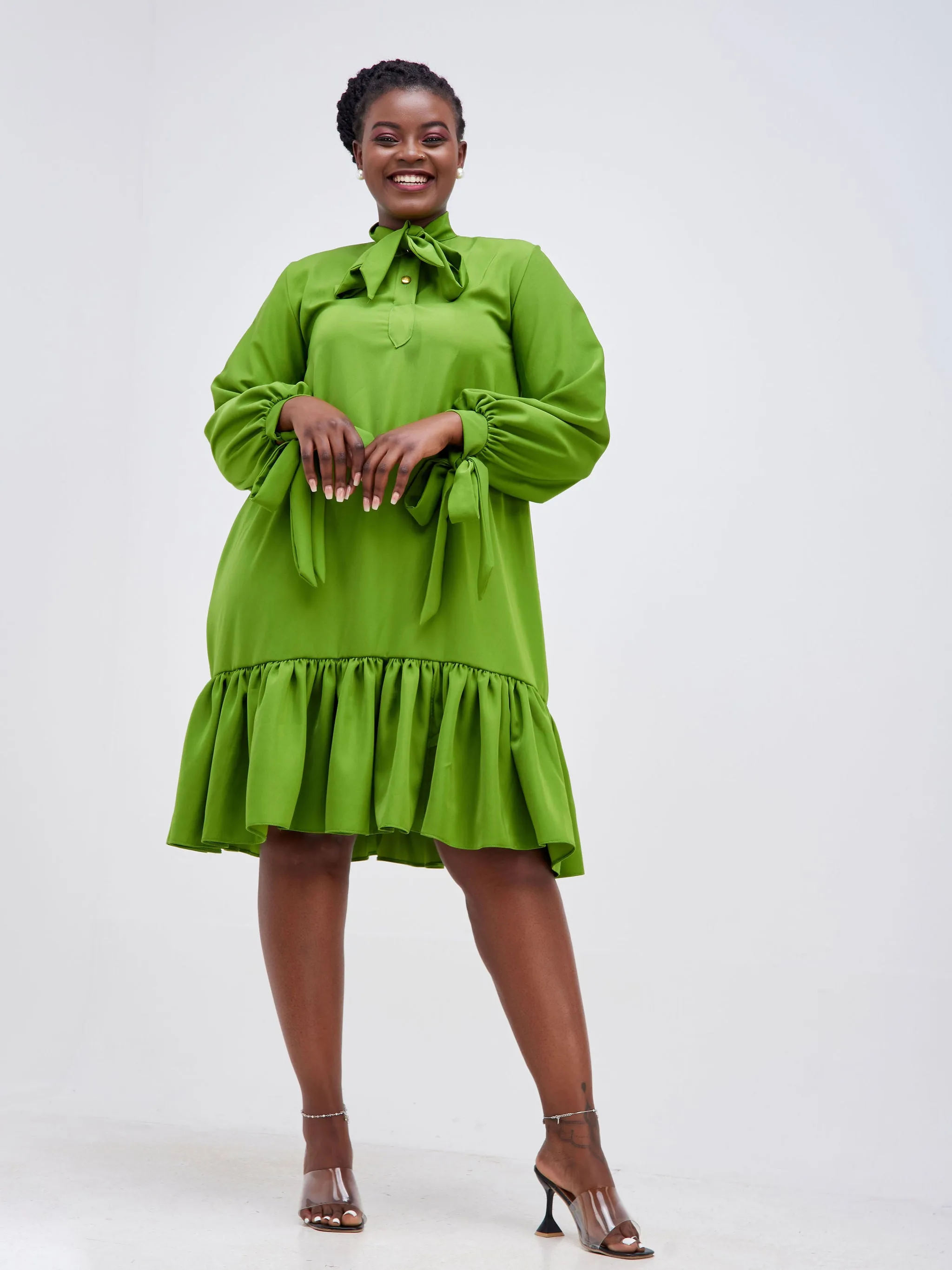 Ruro Shift Dress - Lime Green