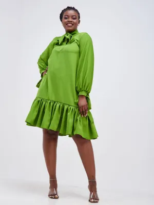 Ruro Shift Dress - Lime Green