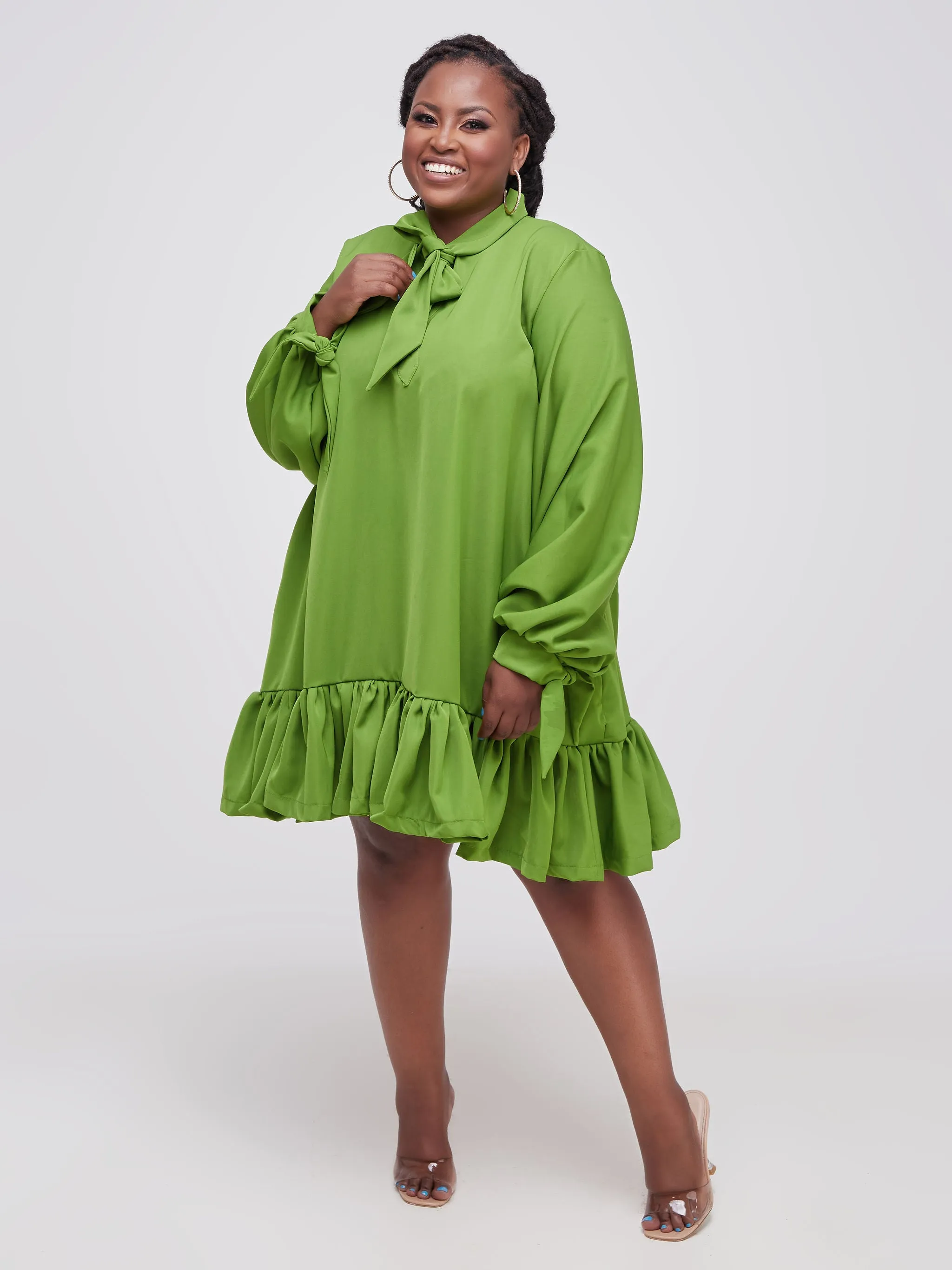 Ruro Shift Dress - Lime Green