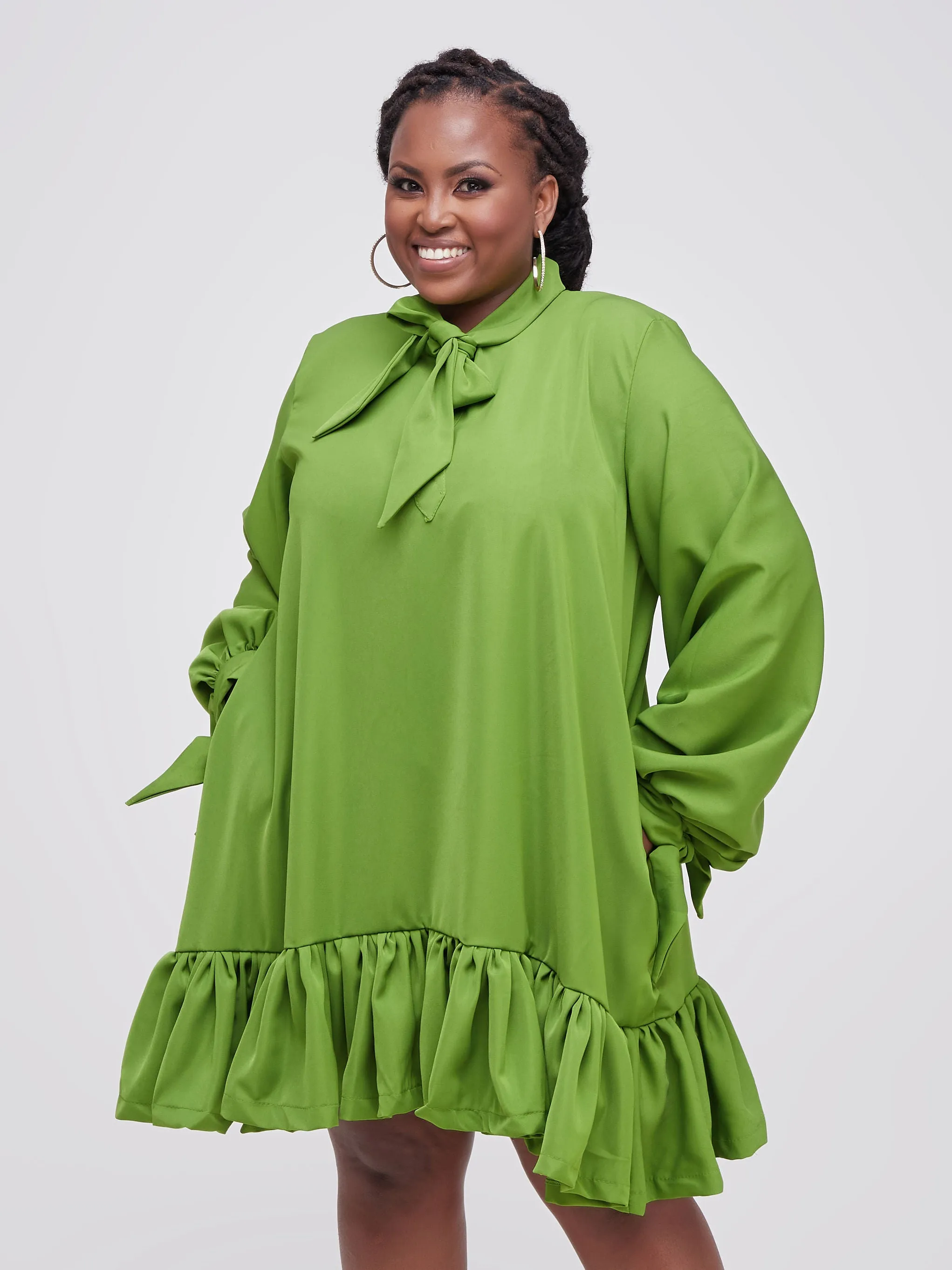 Ruro Shift Dress - Lime Green