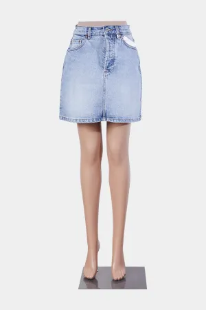 Saba Denim Blue High Waisted Denim Skirt