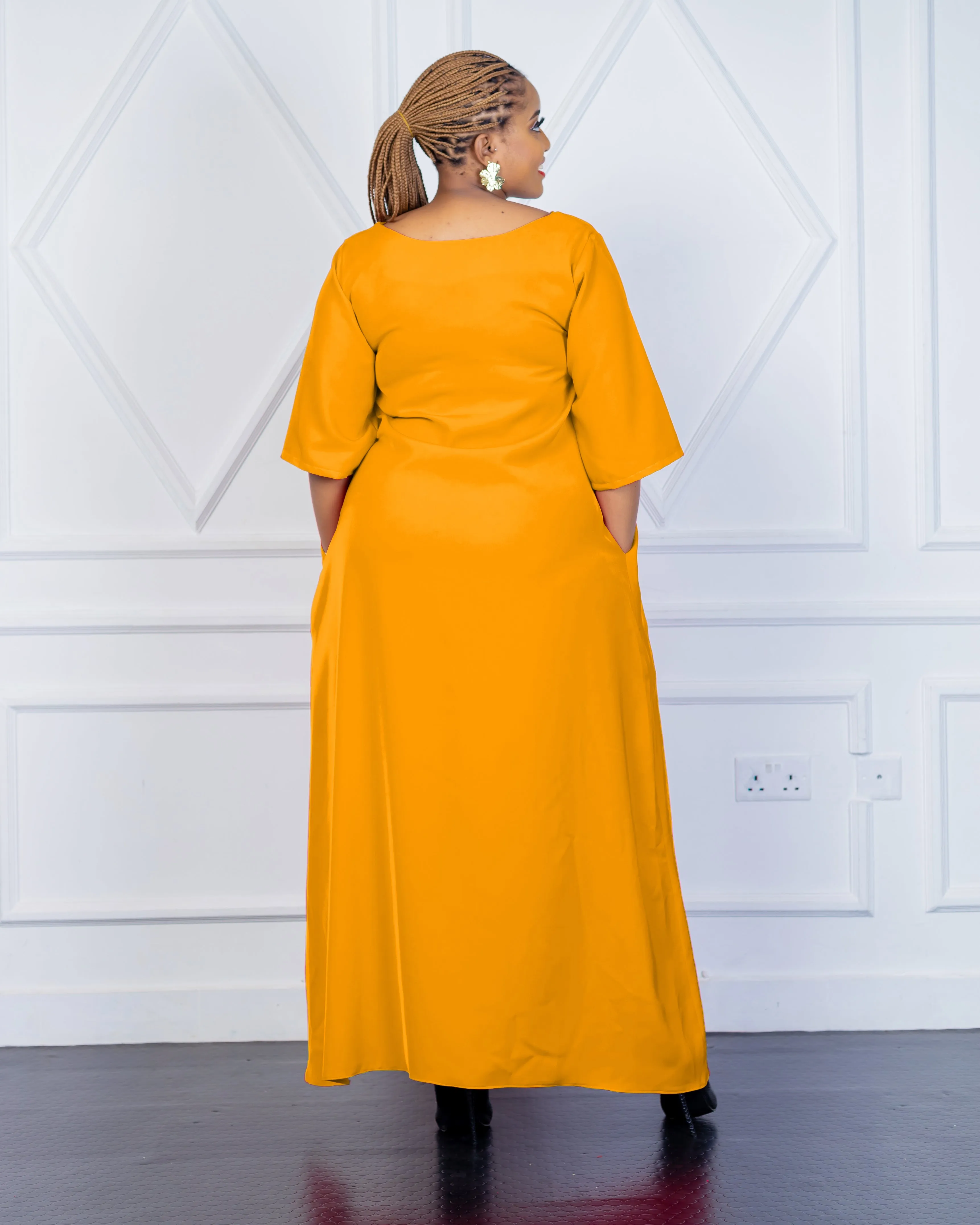 Saito Shift Dress - Mustard Yellow