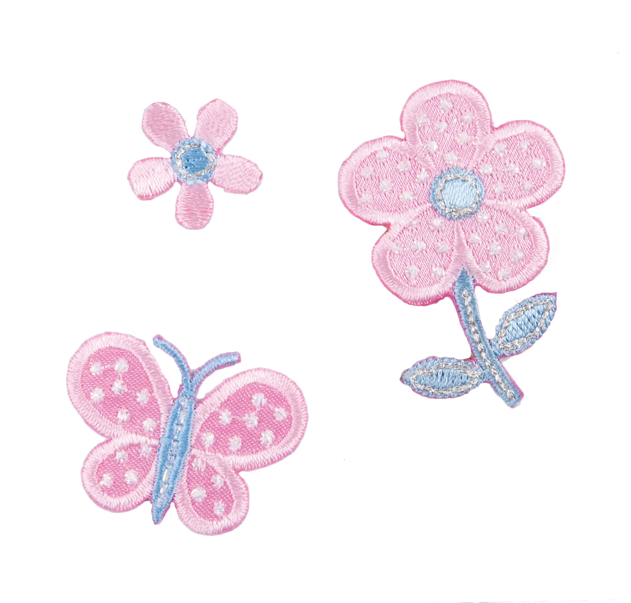 Sew On Motifs Lace Jeans Dresses Applique Patches Craft 4.5cm -Flowers Butterfly
