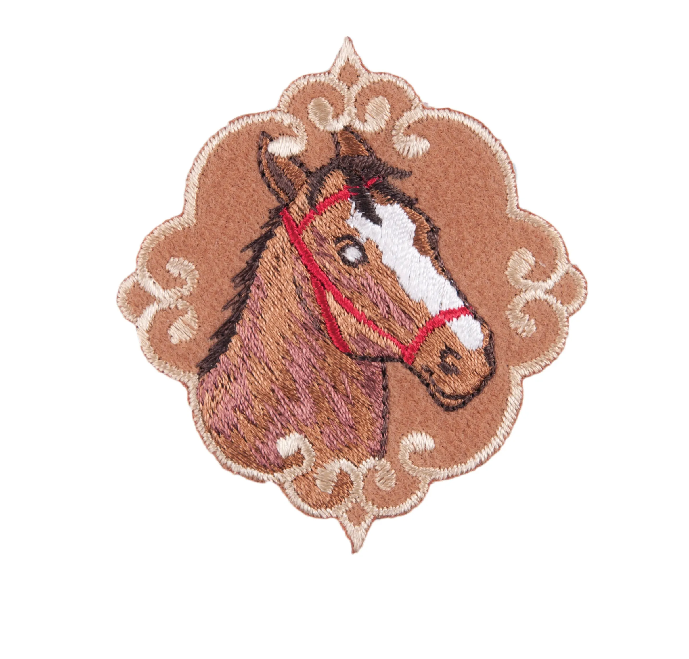 Sew On Motifs Lace Jeans Dresses Garments Appliques Patches 6.3 cm -Horse Emblem