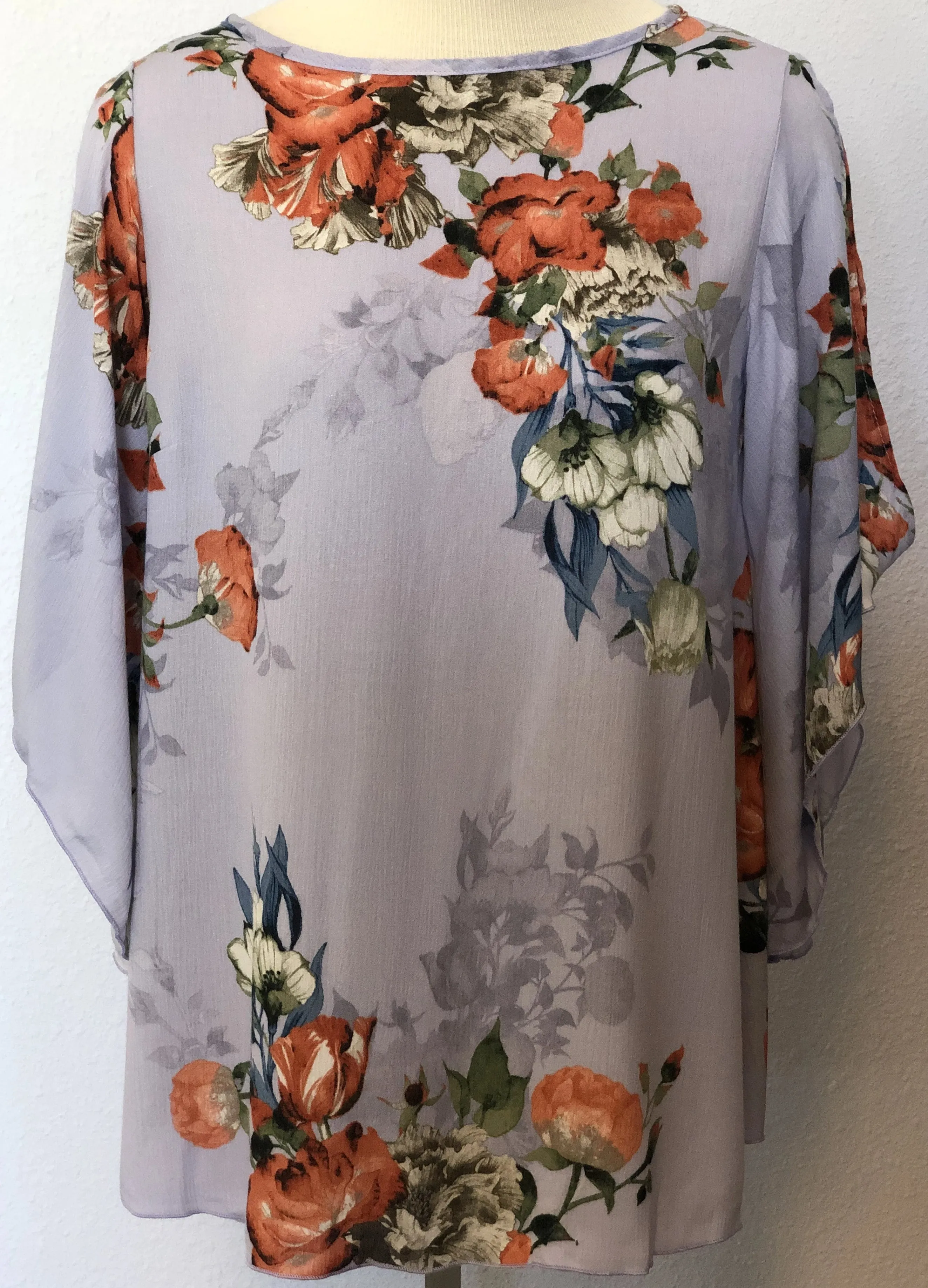 SHEER BELL SLEEVE TOP