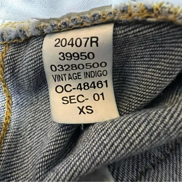 SPANX Wide Leg Pull On Jeans High Rise Blue Denim Vintage Indigo Size XS