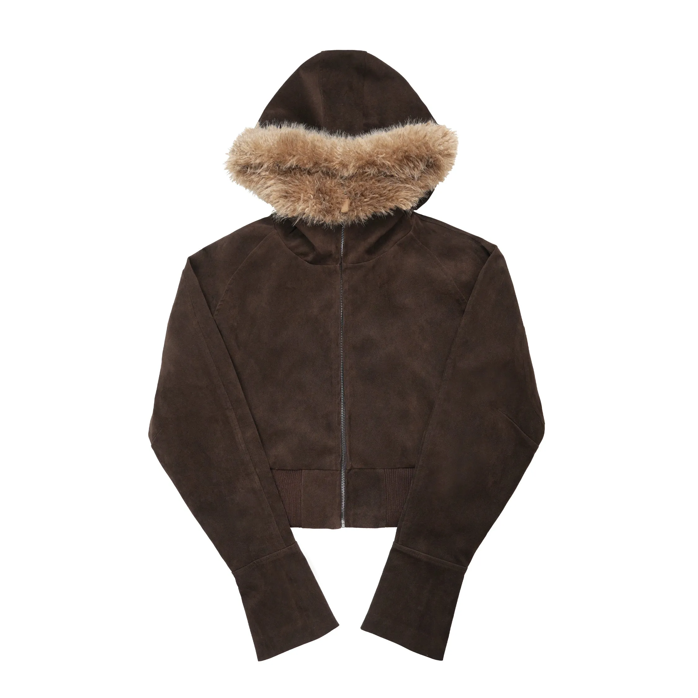 Suede Hooded Jacket