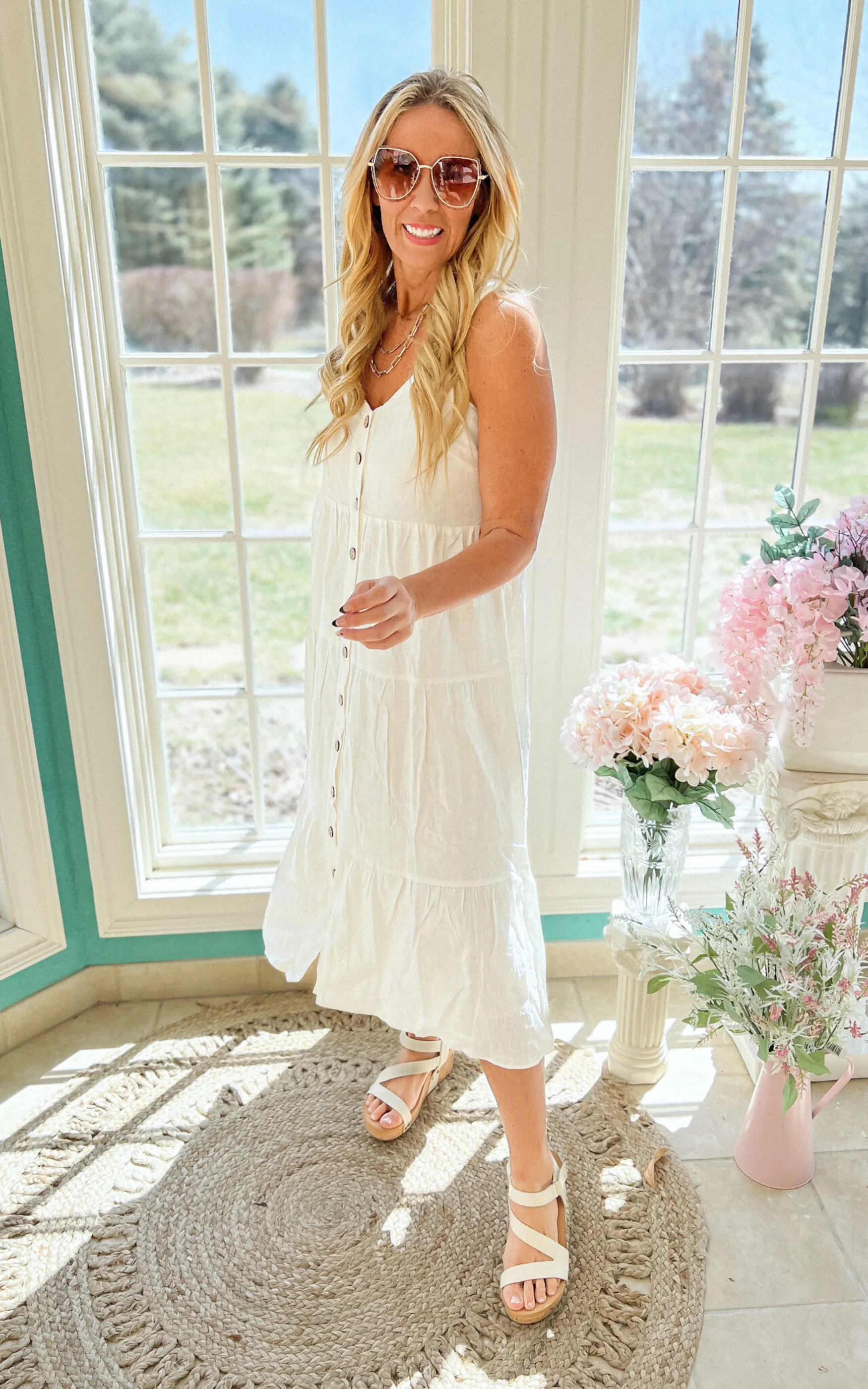 Summertime Button Down Midi Dress | FINAL SALE