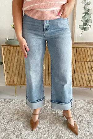 Super High Wide Leg With Cuffed Hem
