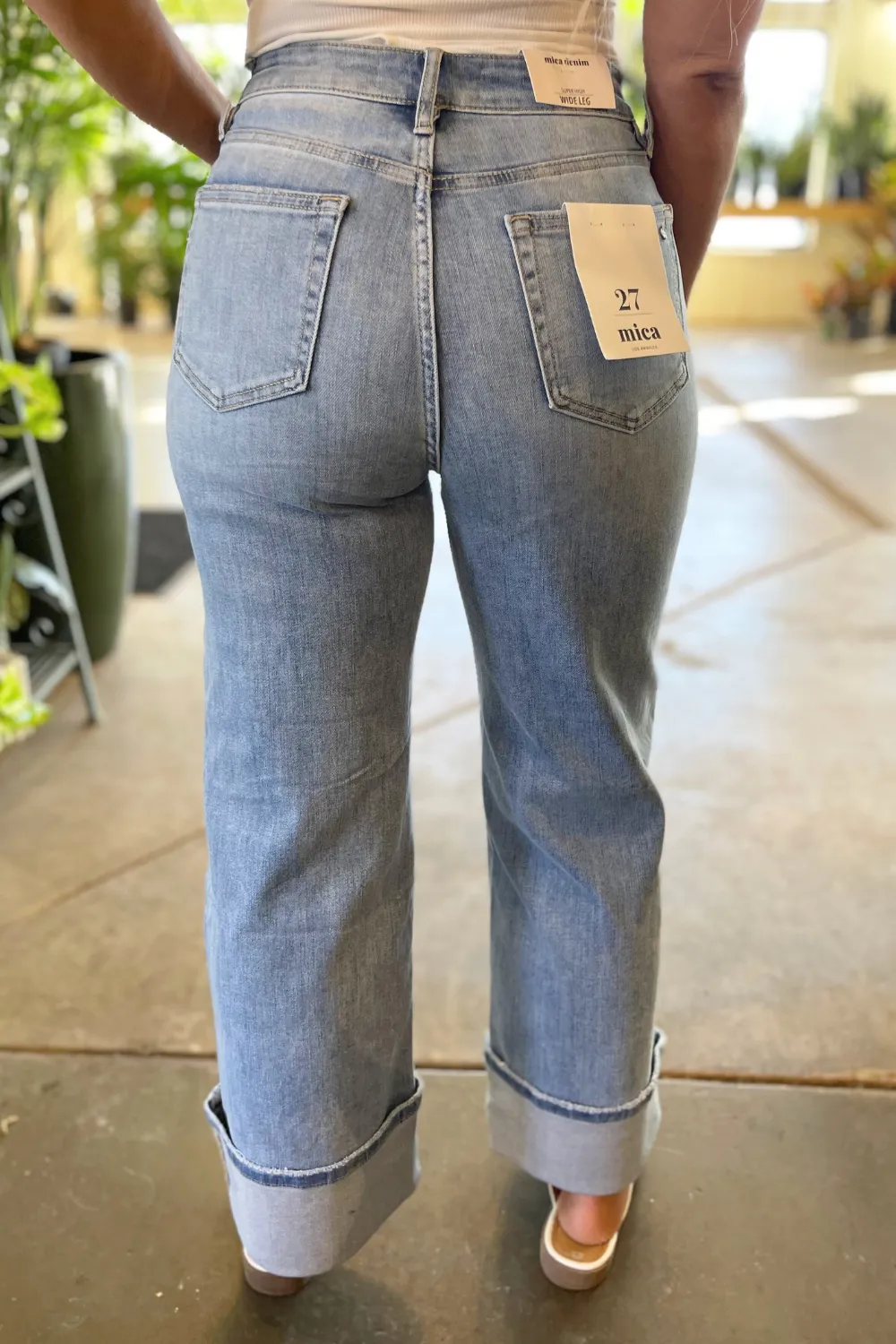 Super High Wide Leg With Cuffed Hem