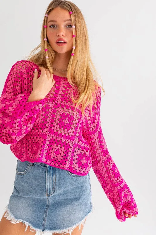 Take me to the pumpkin patch Crochet Top🍂