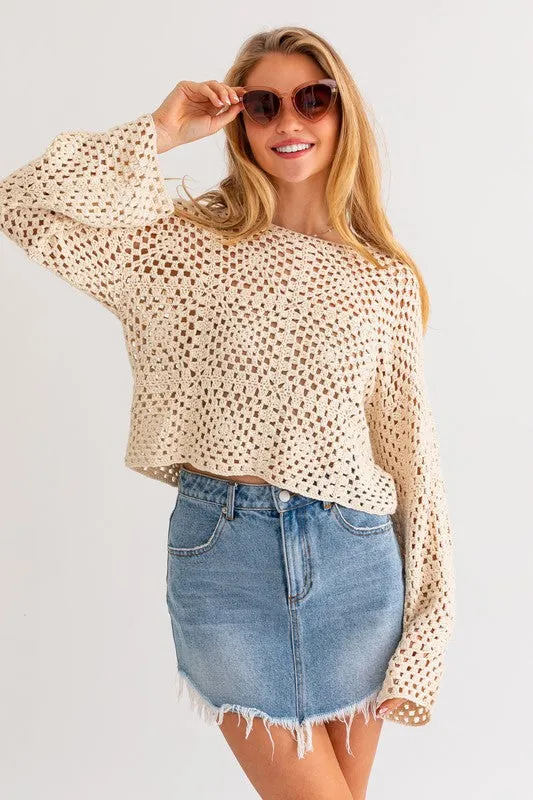Take me to the pumpkin patch Crochet Top🍂