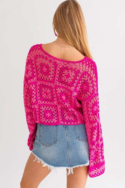 Take me to the pumpkin patch Crochet Top🍂