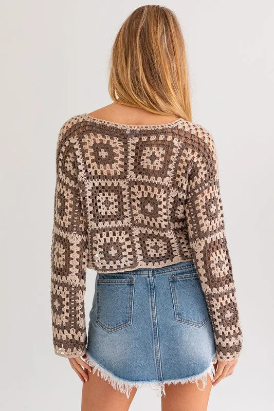 Take me to the pumpkin patch Crochet Top🍂