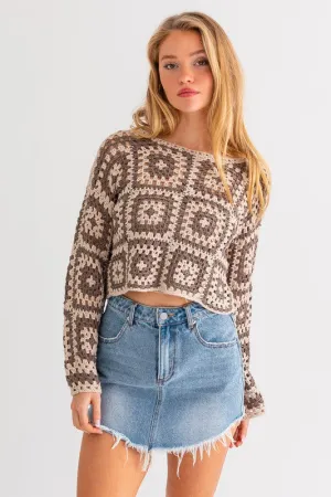 Take me to the pumpkin patch Crochet Top🍂