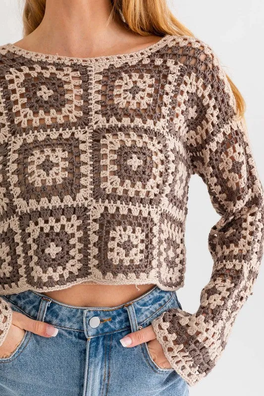 Take me to the pumpkin patch Crochet Top🍂