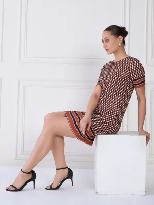 Terra Geometric Shift Dress - Multicolor
