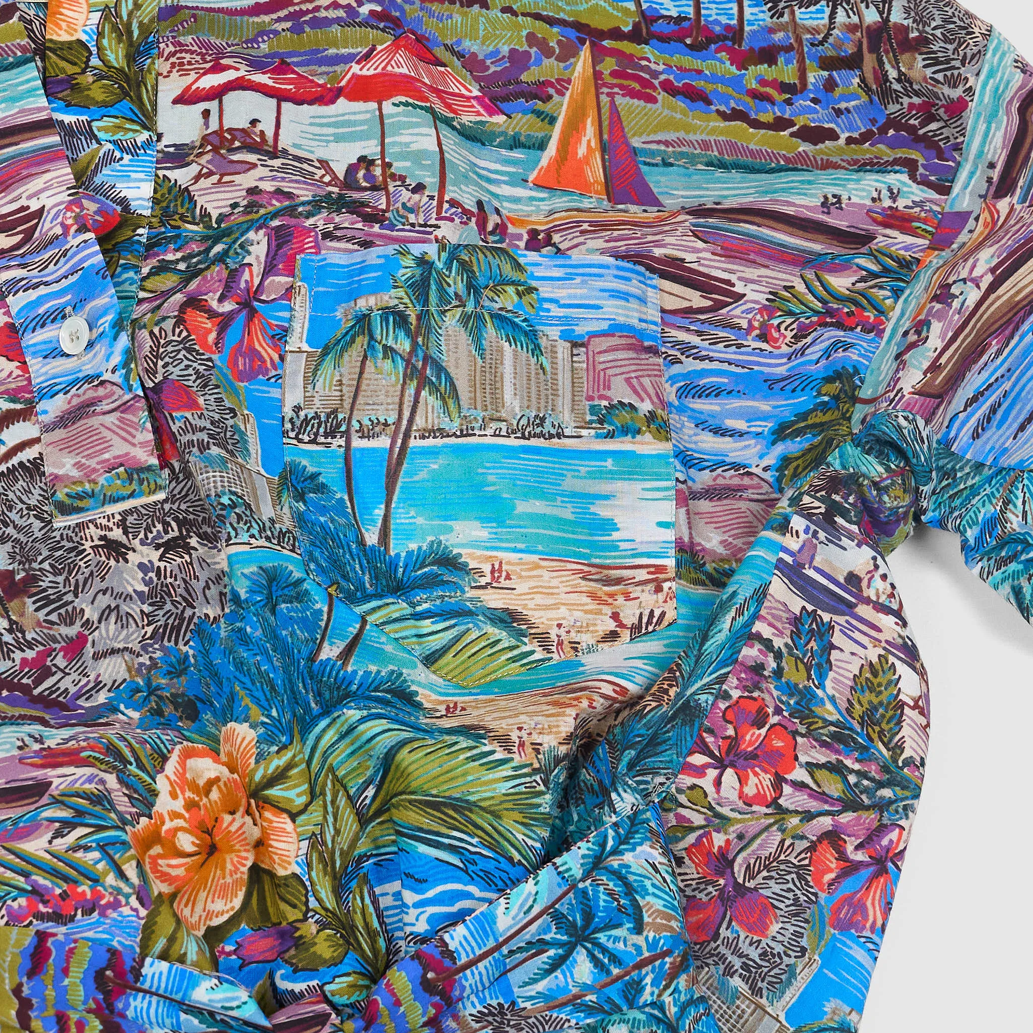 Tintoria Mattei Ladies Hawaiian Shirt Dress