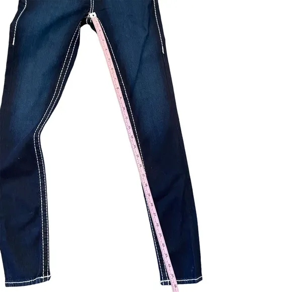 True Religion NWT Halle Flap Big T Nat High Rise Super Skinny Jeans 24