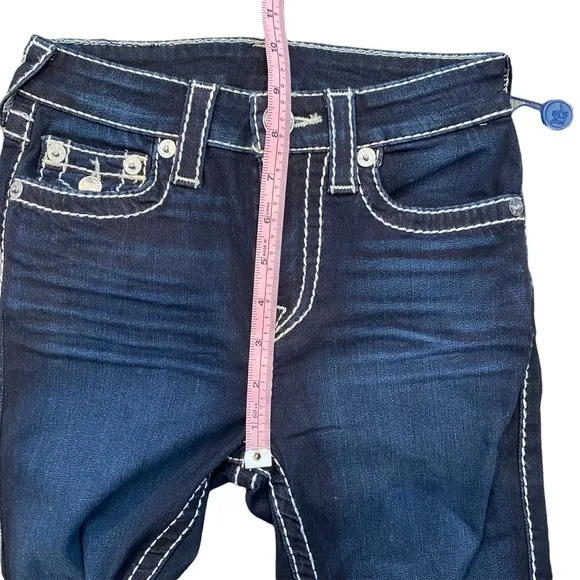 True Religion NWT Halle Flap Big T Nat High Rise Super Skinny Jeans 24