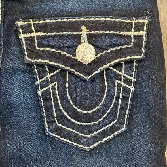 True Religion NWT Halle Flap Big T Nat High Rise Super Skinny Jeans 24