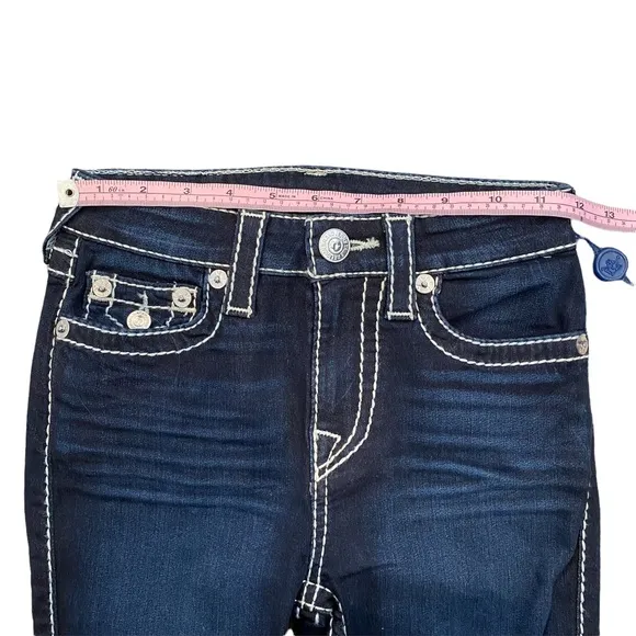 True Religion NWT Halle Flap Big T Nat High Rise Super Skinny Jeans 24