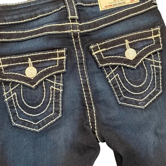 True Religion NWT Halle Flap Big T Nat High Rise Super Skinny Jeans 24