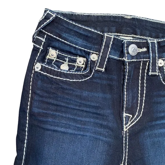 True Religion NWT Halle Flap Big T Nat High Rise Super Skinny Jeans 24