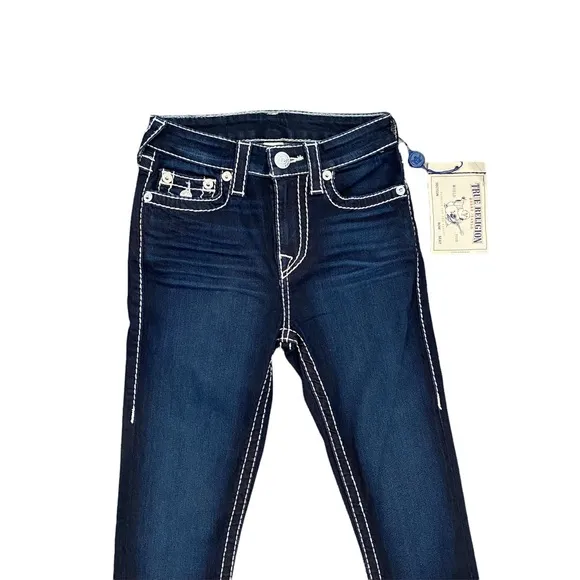 True Religion NWT Halle Flap Big T Nat High Rise Super Skinny Jeans 24