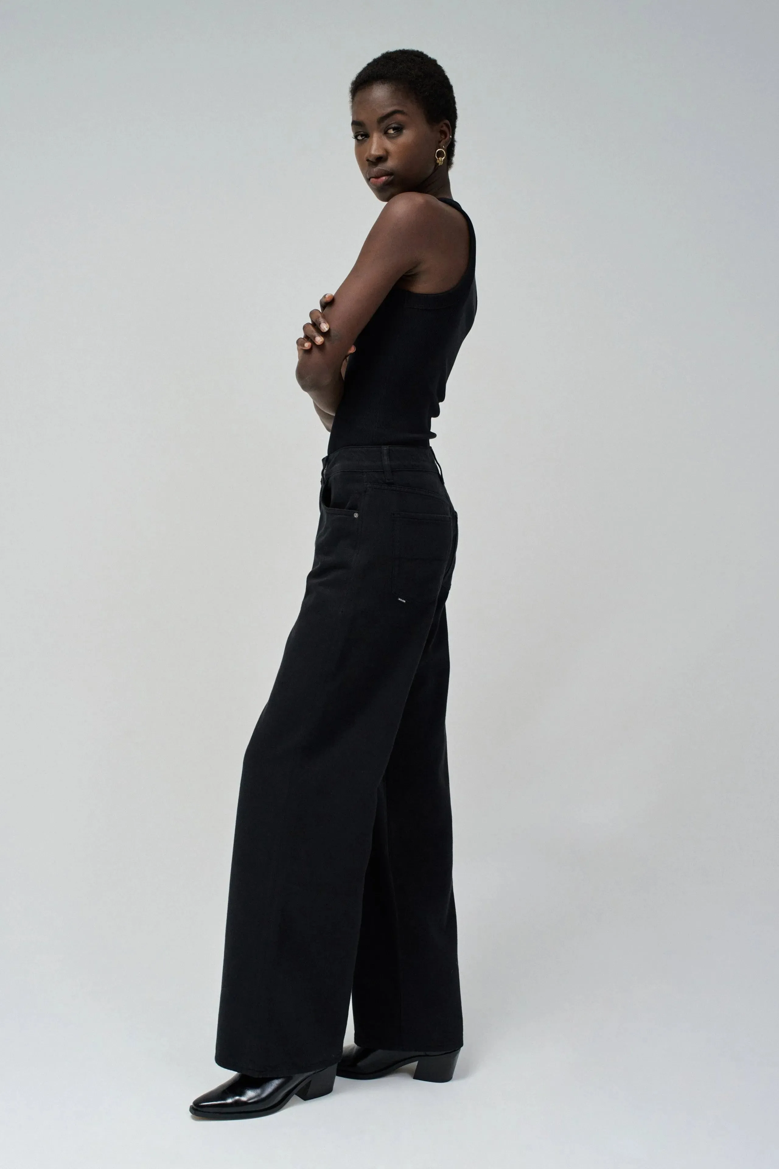 Vaqueros SALSA Wide Leg Negros