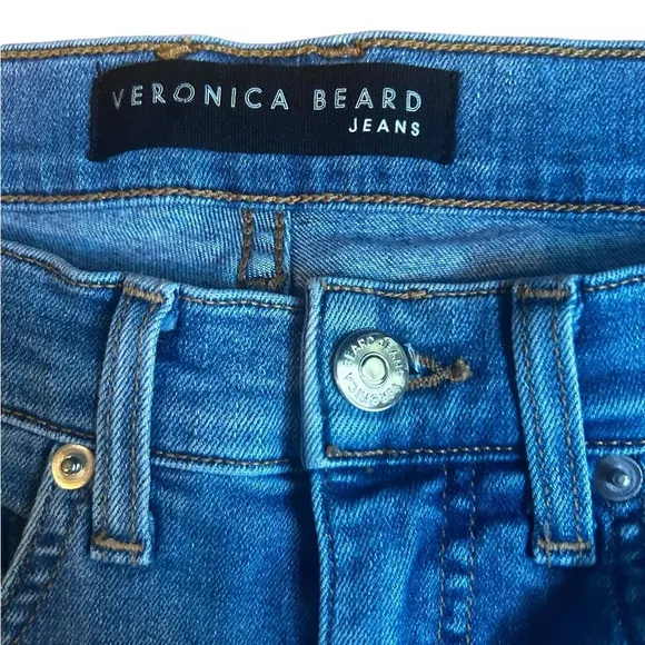 Veronica Beard Kate High-Rise Tuxedo Stripe Jean Two Tone Size 28/6 NWOT