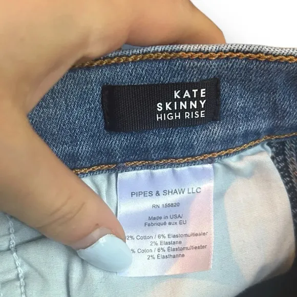Veronica Beard Kate High-Rise Tuxedo Stripe Jean Two Tone Size 28/6 NWOT
