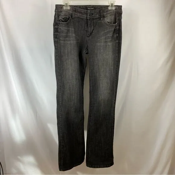 White House Black Market, Boot Leg Jeans, Size 4R, Black