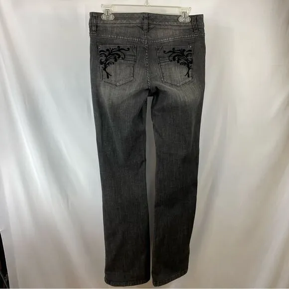 White House Black Market, Boot Leg Jeans, Size 4R, Black