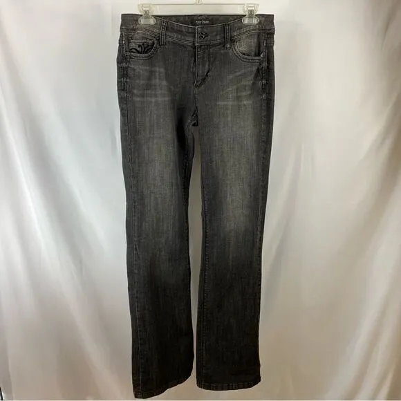 White House Black Market, Boot Leg Jeans, Size 4R, Black