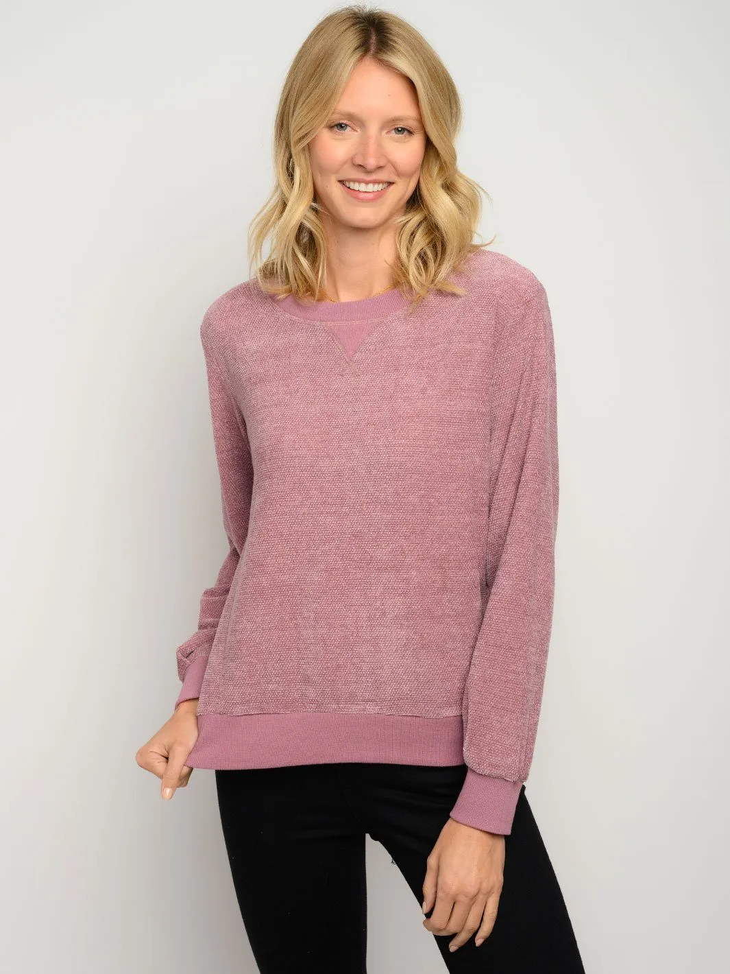 WOMEN'S LONG SLEEVE SOLID TOP