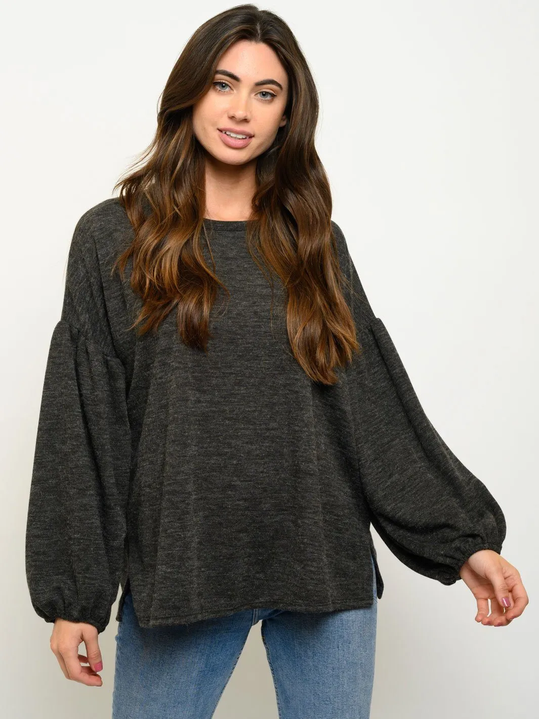 WOMEN'S PUFF LONG SLEEVE TOP