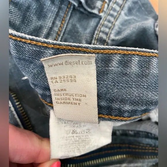 Y2K Diesel Industry Denim Division Blue Jeans Boyfriend Straight leg Mens 38